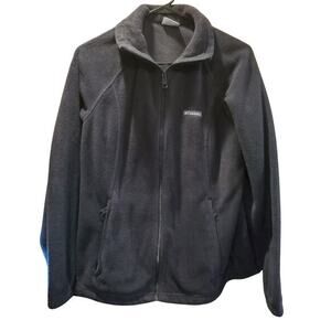 Columbia Sportswear Jacket Mens Sz L Black Fleece Mock‎ Neck Full Zip Pockets